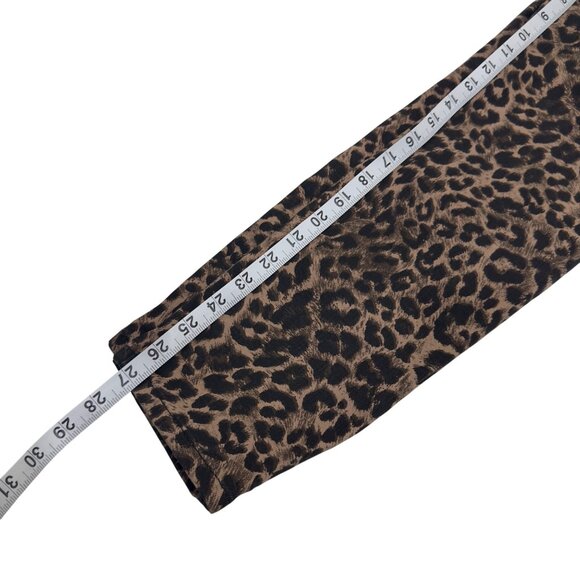 Express Ankle Legging High Rise Stretch Leopard Print Size 8R - Picture 6 of 13